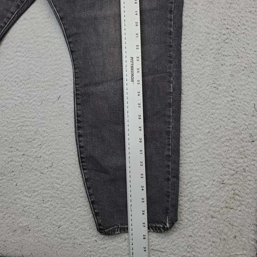 Levi's Wedgie Skinny Jeans Women 24 Black Denim High Rise Arcuate Pocket Red Tab